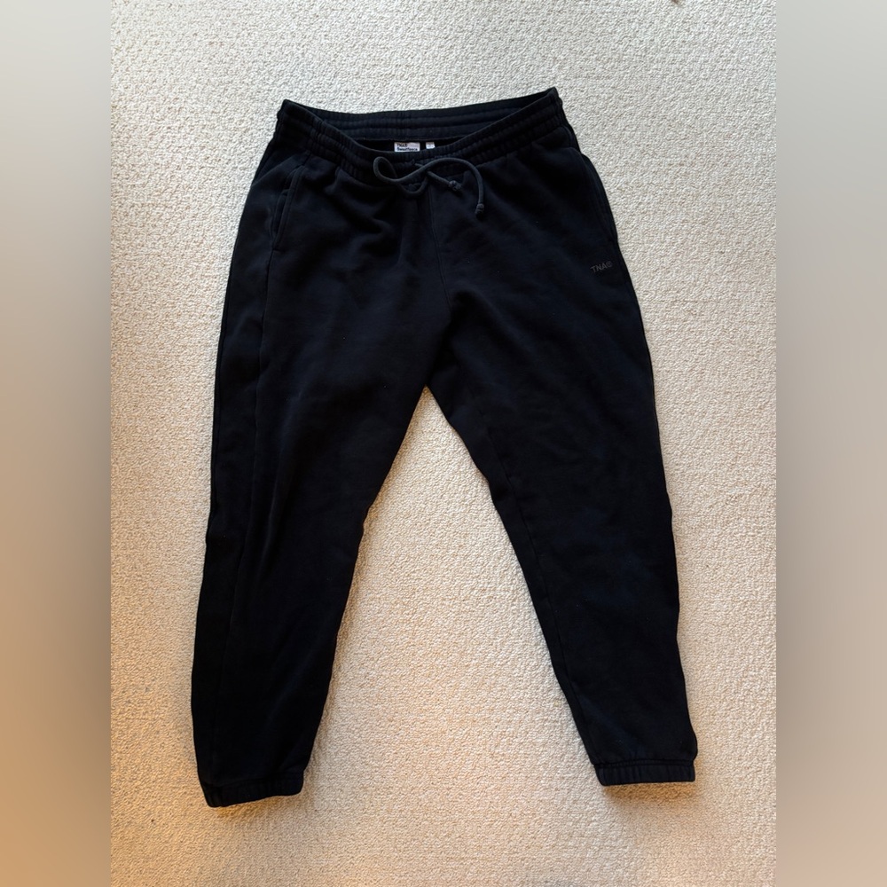 Aritzia TNA Black Sweatfleece Joggers